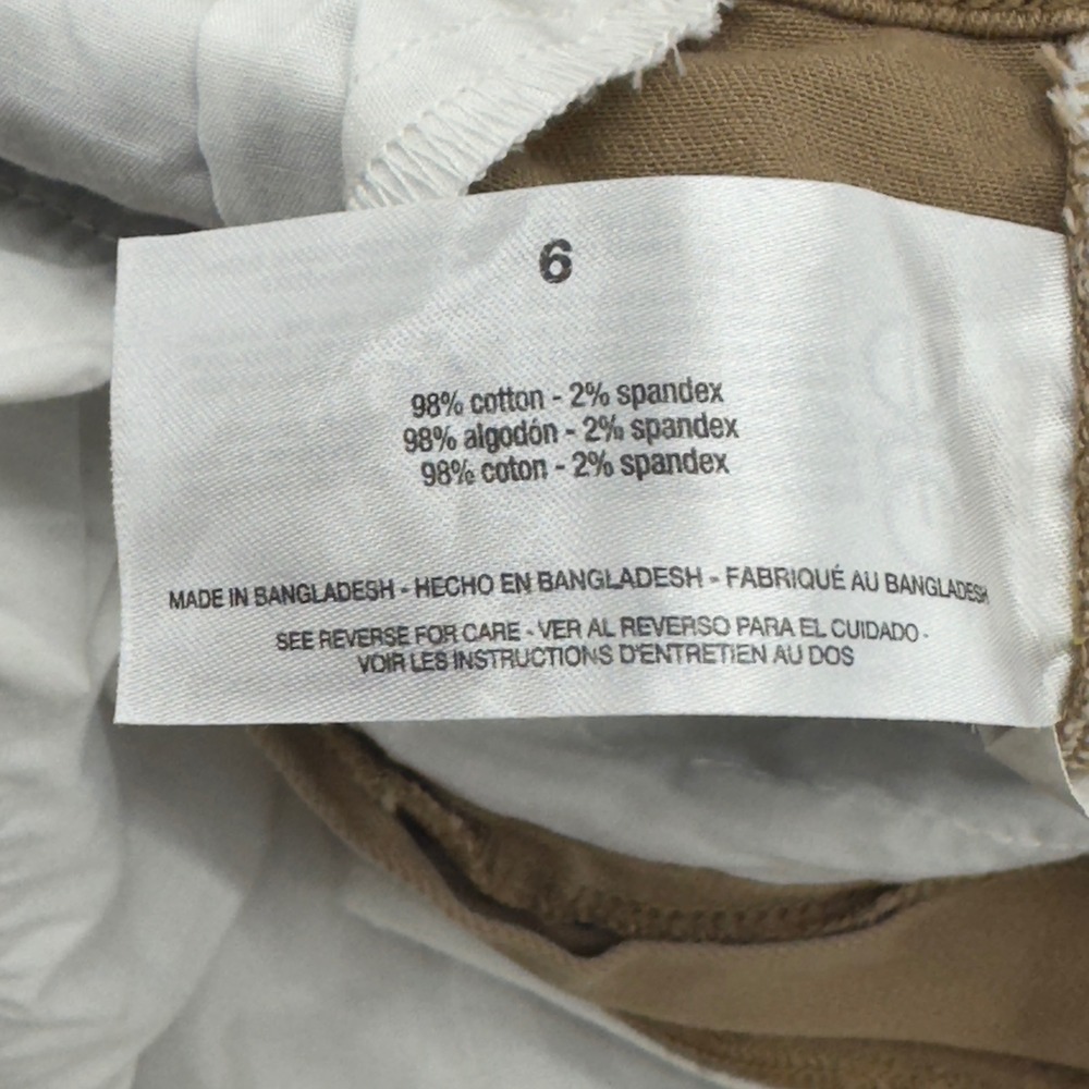 Ella Moss Womens Khaki Crop Pants‎ Casual Wide Leg Trousers Size 6 (31x26) - Picture 6 of 11